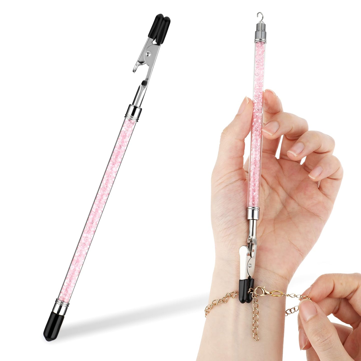 Lusofie Bracelet Helper Tool Stainless Wearing Assistance Tool On Yourself Aid Jewelry Quick Wear and Removal Metal Hook Equipment for Bracelet Necklace Watch Clasps Zippers Closures Clasps