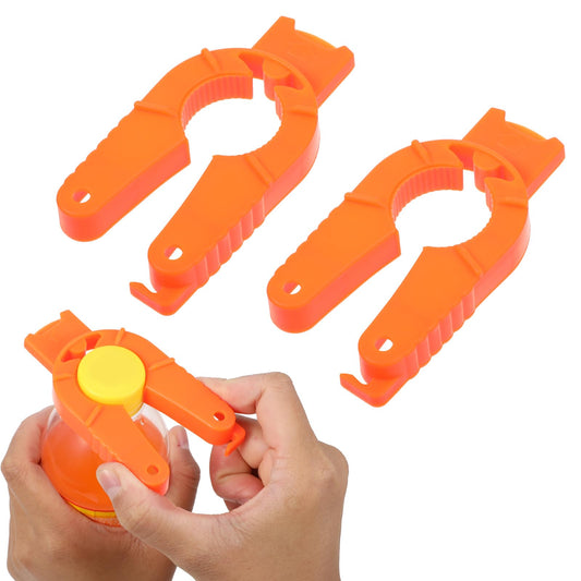 Plastic Bottle Cap Opener,2 Pack Water Bottle Opener,Orange Soda Can Opener,3 in 1 Multi-Purpose Water Bottle Opener for Arthritic Hands,Seniors