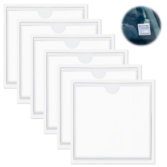 6Pack Car Parking Permit Holder Windshield Dashboard Sticker Holder Display