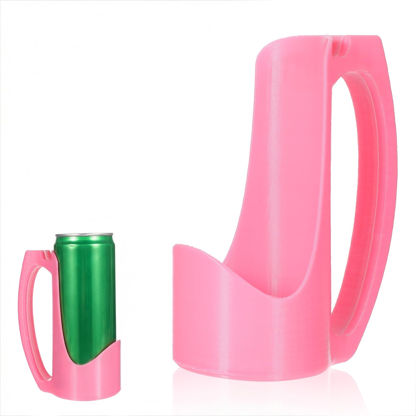 Slim Can Holder with Handle Fit 12 Oz Canned Beverages and Beer, Reusable Handheld Energy Drink Holder Beverage Holders, Comfortable Grip