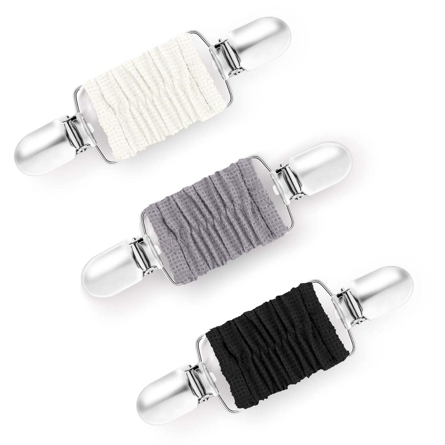 Lusofie 3pcs Fit Dress Cinch Clips Set Scarf Clip Retro Cardigan Collar Clips Back Cinch Shawl Clip Vintage Sweater Shawl Clips Retro Cardigan Clip