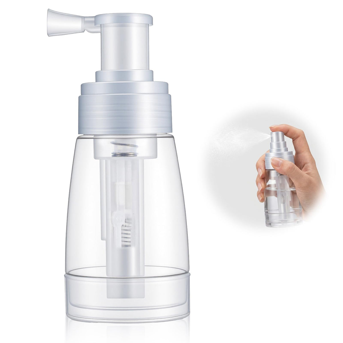 Fiyooau Powder Spray Bottle, 180ml Refillable Powder Dispenser Bottle