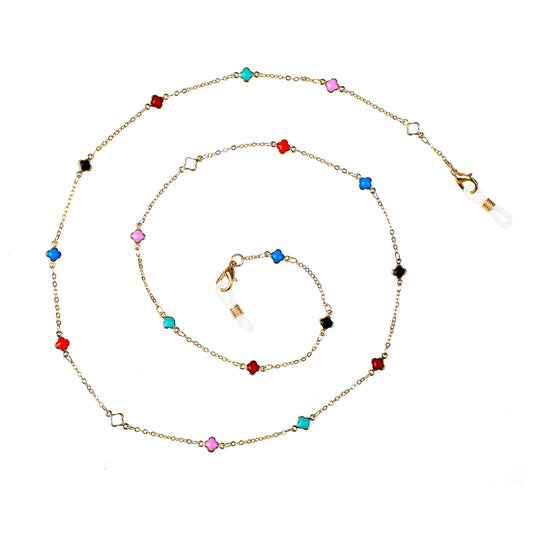 Gold Glasses Chain Eyeglass Chains for Women Stylish Eye Glasses Holders Around Neck Glasses Strap Cord Glasses Handmade Necklace for Reading Glasses Lanyard Chain Sunglasses Beaded Chain