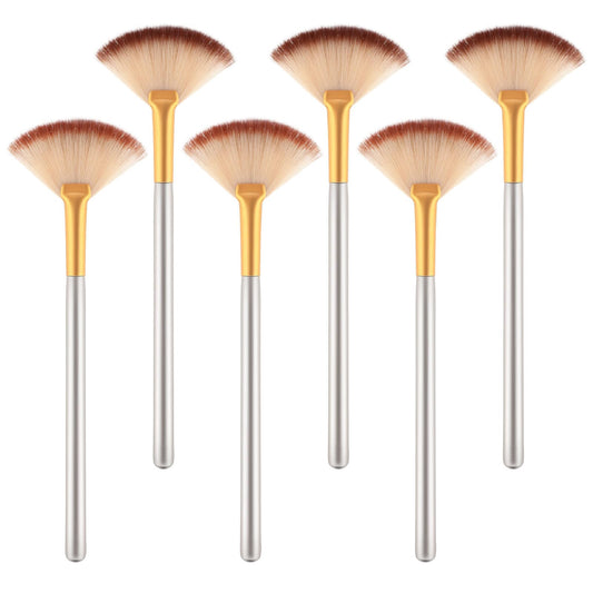 6Pcs Fan Mask Brushes Soft Facial Applicator Brushes Makeup Brushes Cosmetic Tools for Esthetician Mask Mud Cream Supplies(17.5 x 6.5cm)