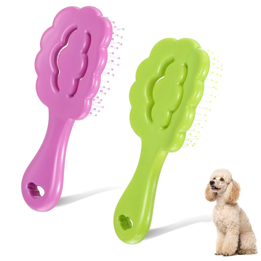 Cloud Shape Dog Grooming Brush,Soft Bristle Small Dog Brushes for Gentle Detangling & Massage,Puppy Brush for Small Dogs,Shih Tzus,Yorkies,Maltipoos (Blue)