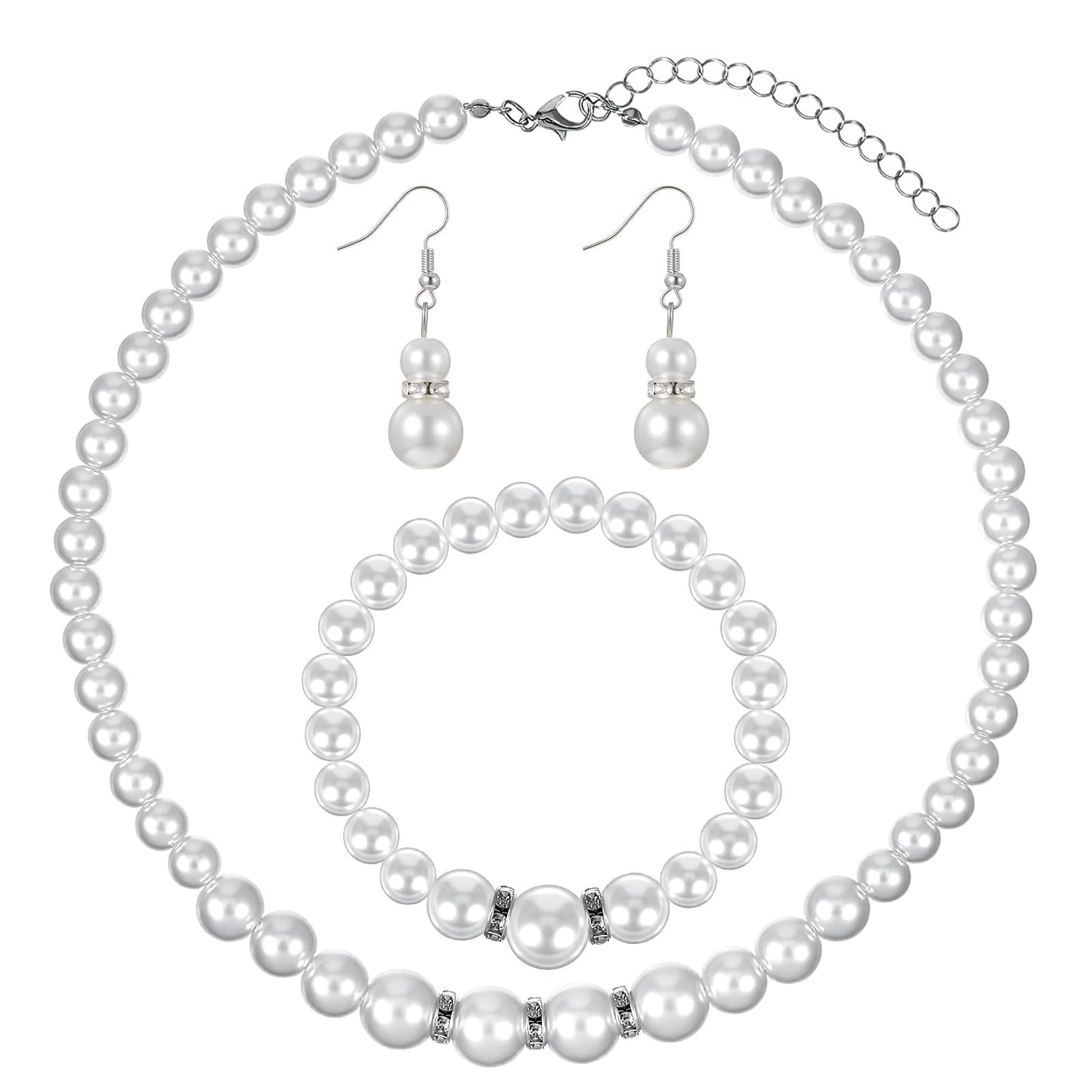 Fiyooau Pearl Jewelry Set for Women