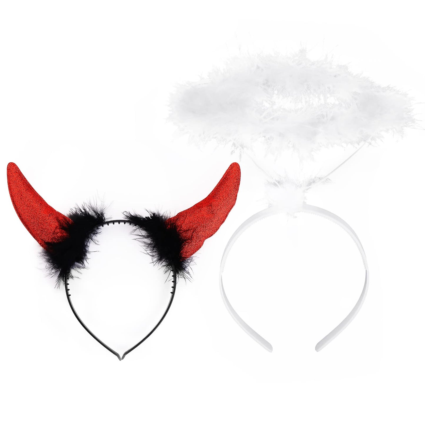 Lusofie Angel Halo Headband Devils Horns Headband Angel and Devil Costumes Accessories for Halloween Christmas Masquerade Cosplay