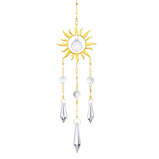 Crystal Suncatcher, Prism Sun Light Catchers Window Suncatcher Prism Hanging Sun Catcher Crystals Indoor Outdoor Decoration for Thanks Giving Valentines's and Mother's Day