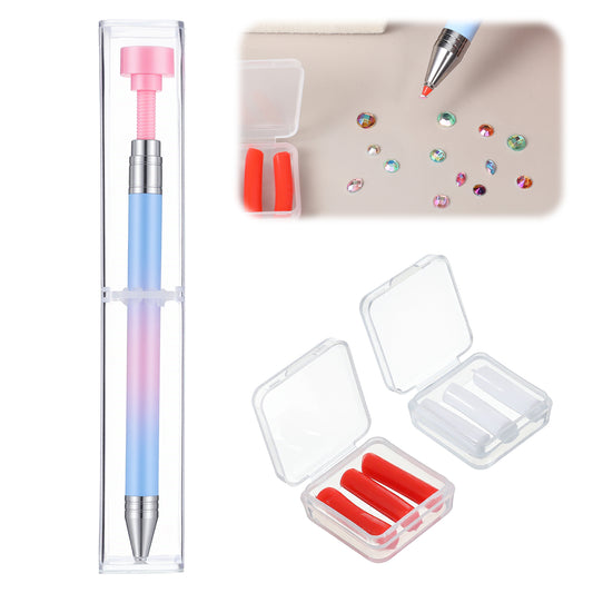 Automatic Refillable Wax Pen, Diamond Art Painting Pen Refillable Wax Auto Refill Fine Point Nail DIY Crafts Dotting Pencil for DIY Craft and Dot Art Projects