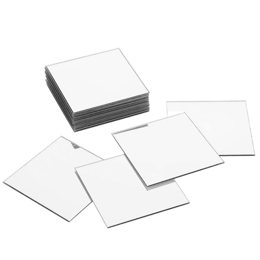 Neyauo 40 Pcs Mini Size Acrylic Square Mirror, Adhesive Small Mirrors for Crafts, 2x2 Inch Mini Mirror for Wall and Table Decor, DIY Home Projects, Decorations, Arts and Crafts Supplies