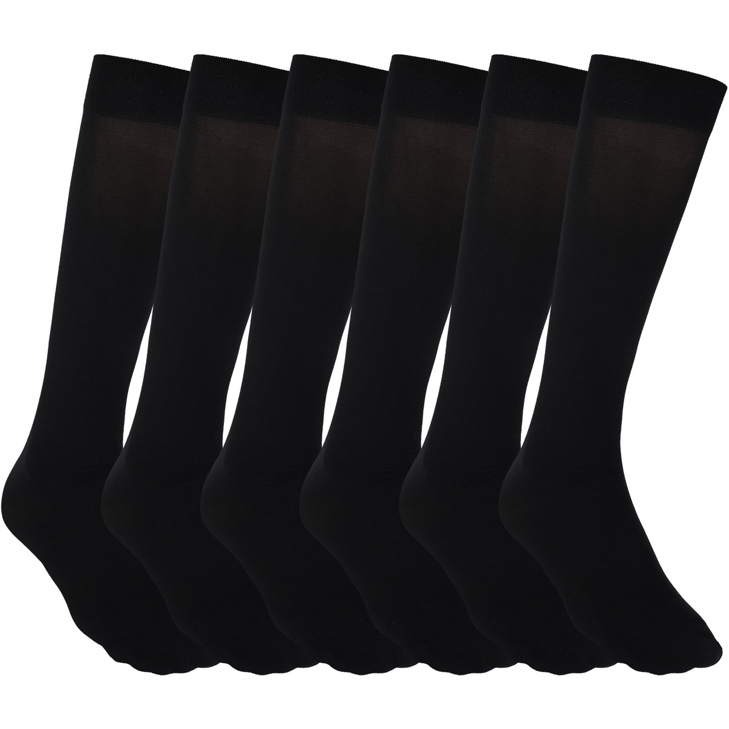 Neyauo 6 Pairs Knee High Socks, Soft Smooth Long Calf Dress Socks for Women School Uniform Dress Party