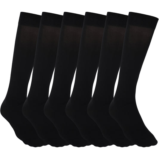 Neyauo 6 Pairs Knee High Socks, Soft Smooth Long Calf Dress Socks for Women School Uniform Dress Party