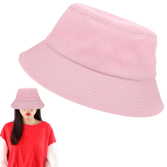 Yolev Unisex Bucket Hat Solid Colors Sun Hat with UV Protection Packable Summer Hats for Outdoor Sports (Pink)