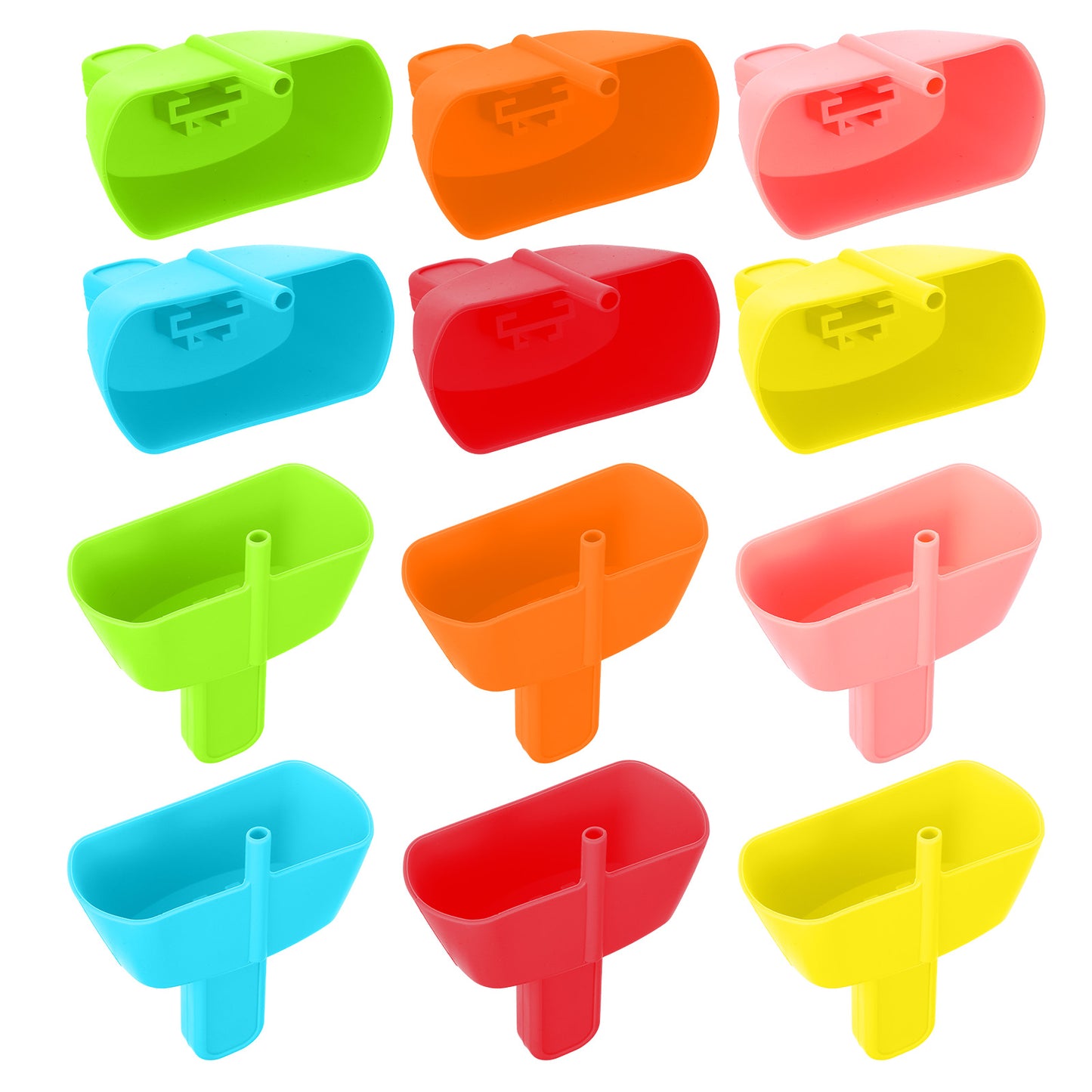 6 Pack Silicone Popsicle Holders with Straw Drip-Free Ice Pop Stick Holder Fit Standard and Wide Sized Sticks Drip Free Popsicle Stick Holder Popsicles Drip Catcher for Toddlers Kids Baby
