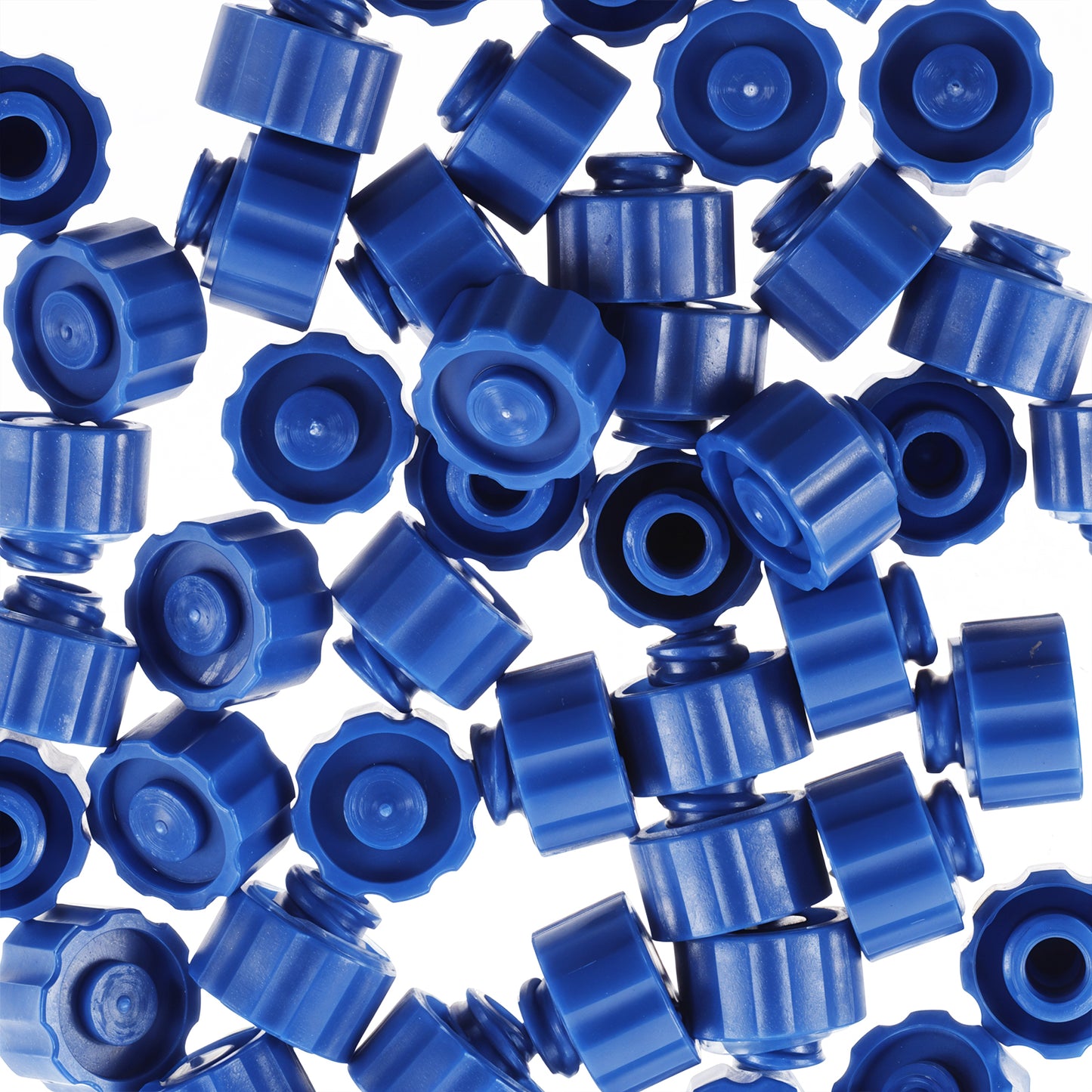 Lusofie 50 PCS Syringe Tip Caps, Needle Tip Cap, No Needle Lock Cap, Easy Dispensing Blue Syringe Cap for Feeding Tubes Lab Supplies