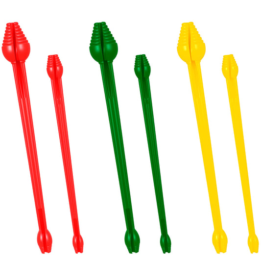 HekouJiub 6Pcs Fish Hook Remover Tool, Portable Snelled Hook Disgorger Plastic Unhook Extractor Tool for Fishing Gear Accessories (Red, Green, Yellow)