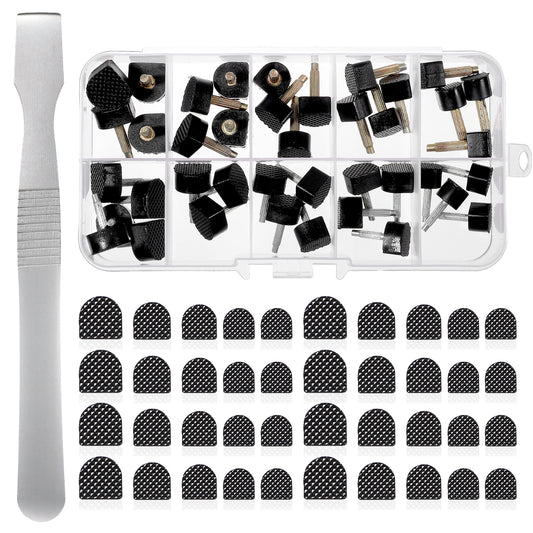 Tucnoeu 20 Pairs High Heels Tips Replacement Shoes Repair Caps, U Shape Heel Caps Shoe Heel Repair Kit for Women's Shoes,with 6 Inch High Heels Remove Pliers 8/9/10/11/12mm