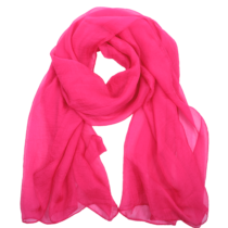 Telooco Pink Shawls and Wraps Lightweight Chiffon Scarf for Evening Dresses Dating Prom Hot Pink Shawl for Women Head Cover Travel Beach