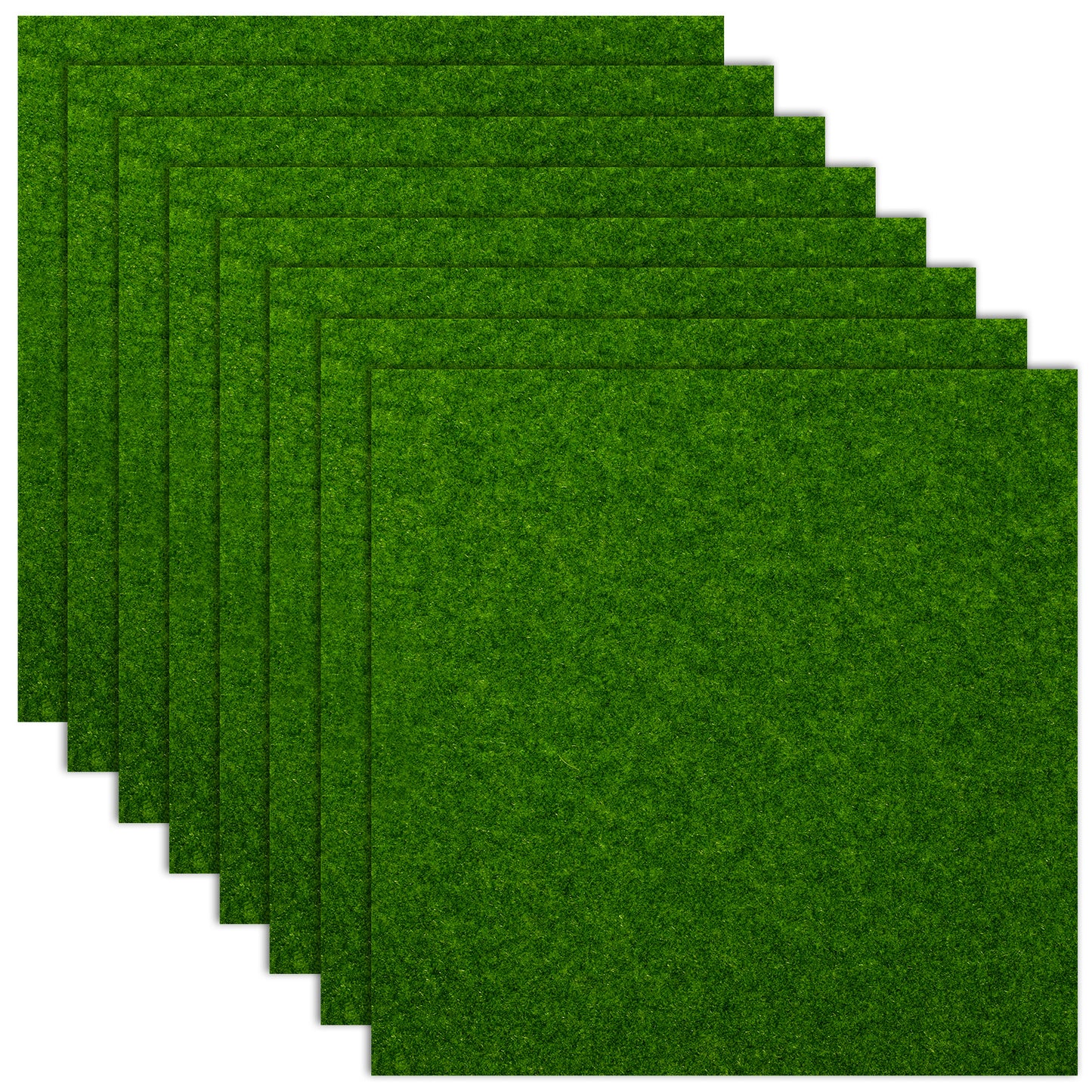 Lusofie 8 Pcs Fake Grass 6 X 6 Inches Artificial Grass Turf Miniature Artificial Turf Grass Outdoor Grass Mat Fairy Garden Accessories Outdoor DIY Grass