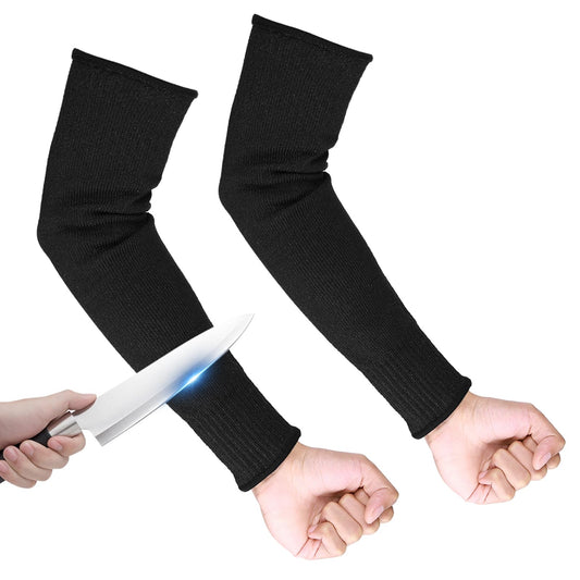 Meyeyaia Protective Arm Sleeves, Cut Resistant Garden Kitchen Work Sleeves for Men Women, Suitable for Thin Skin and Bruising Sleeves, Black
