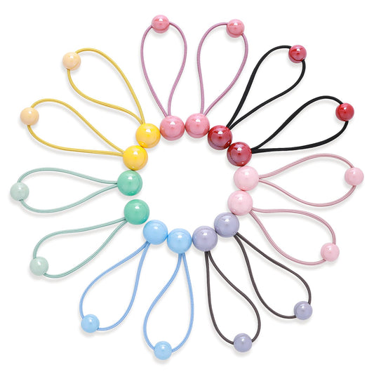 Lusofie 14 Pcs Hair Balls For Girls Hair, Colorful Ball Hair Ties Cute Ponytail Holders Circle Bubble Hair Bands Rubber Hair Elastics Ties For Baby Toddler Girls Women