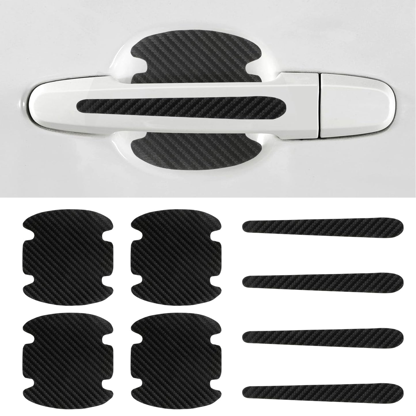 8Pcs Auto Door Handle Protective Film, Universal Car Door Handle Scratch Protection Cover Waterproof Anti-Scratch Paint Universal Car Door Cup Handle Protector Sticker