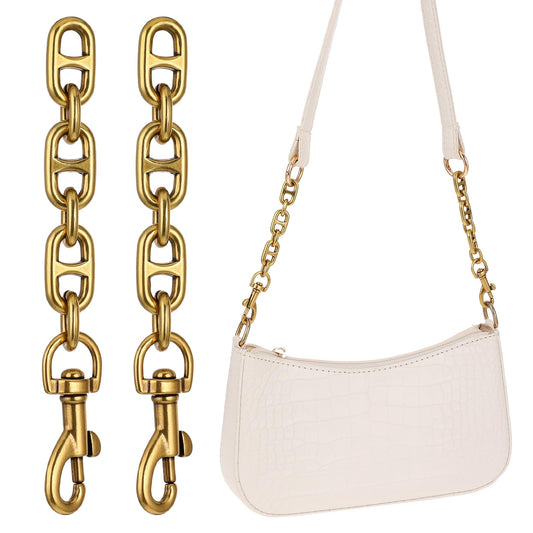 Yolev 2 Pcs Bag Extender Chain Antique Gold Purse Bag Strap Extender Bag Chain for Shoulder Bag Wallet and Handbag 4.7 Inch