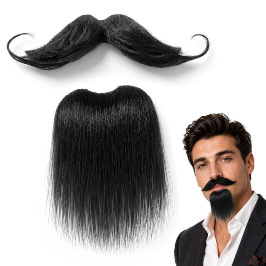 Self Adhesive Fake Mustache Novelty Fake Beard Classic Realistic Mustache
