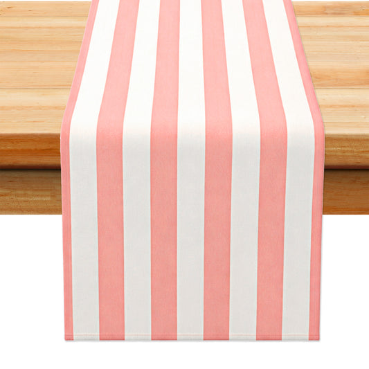 Table Runner Pink and White Vertical Striped Striped Table Cloth 72" Long Table Runner for Party Baby Shower Birthday Dining Room Home Kitchen Holiday Decor (72"x13" )