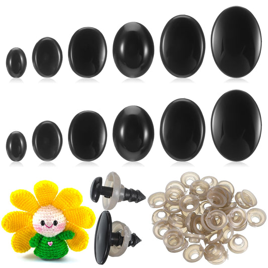 Dimioaoa 360Pcs Plastic Crochet Safety Eyes and Noses for Crocheting