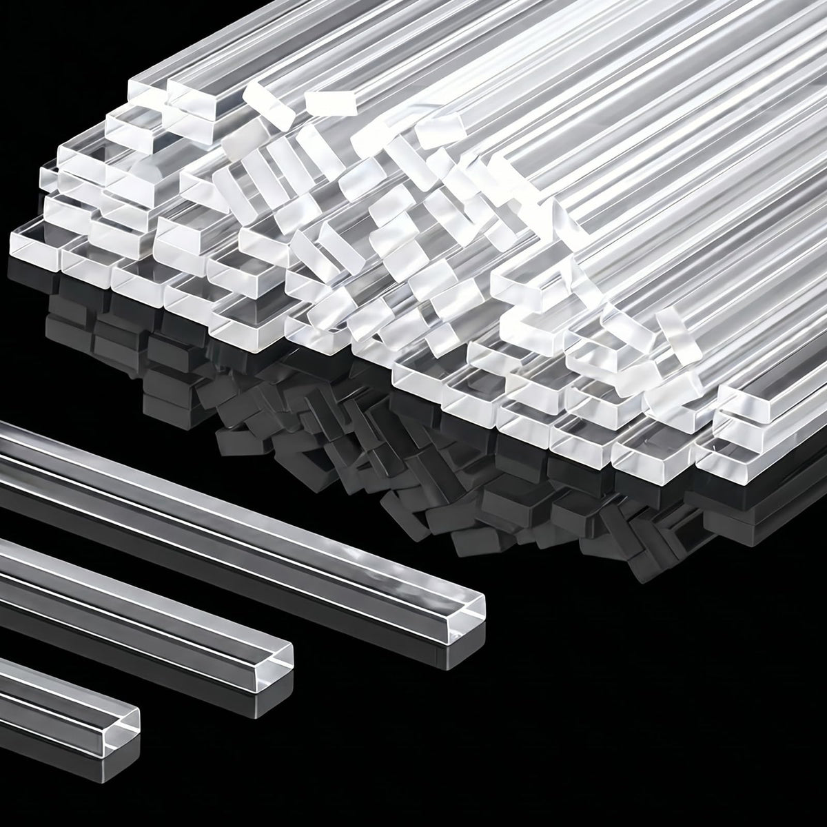 100 Pcs Cake Topper Sticks - 15 cm Clear Acrylic Cupcake Topper Sticks