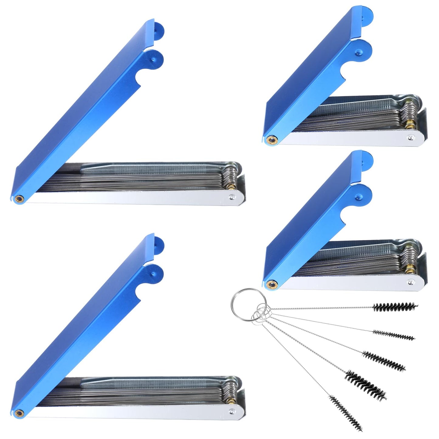 Stainless Welding Tip Cleaner Tip Cleaner with 5pcs Nylon Brushes Carburetor Cleaning Kit for Cleaning Engine Carburetors Gas Sprinklers Shower Heads Wire