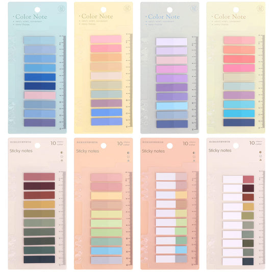 Sticky Tabs for Annotating Books, 1600Pcs Sticky Index Tabs Book Tabs for Binders, Writable and Repositionable Page Markers for Notebooks Documents and Page Markers Labels with Ruler