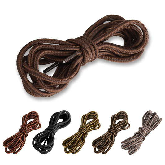 6 Pairs Work Boot Laces Heavy Duty Extra Long Slip On Bootlaces Round Shoe Laces for Walking Boots Men Women Durable Boot Shoelaces for Hiking Shoes, Walking Boots, Work Boots, Sneakers, Outdoor Boots