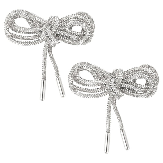 Yolev 1 Pair Rhinestone Shoe Laces Replaceable Glitter with Diamonds Shoe Strings Hat Rope For Sneakers Running Shoes Hoodie Clothing Accessories 120cm