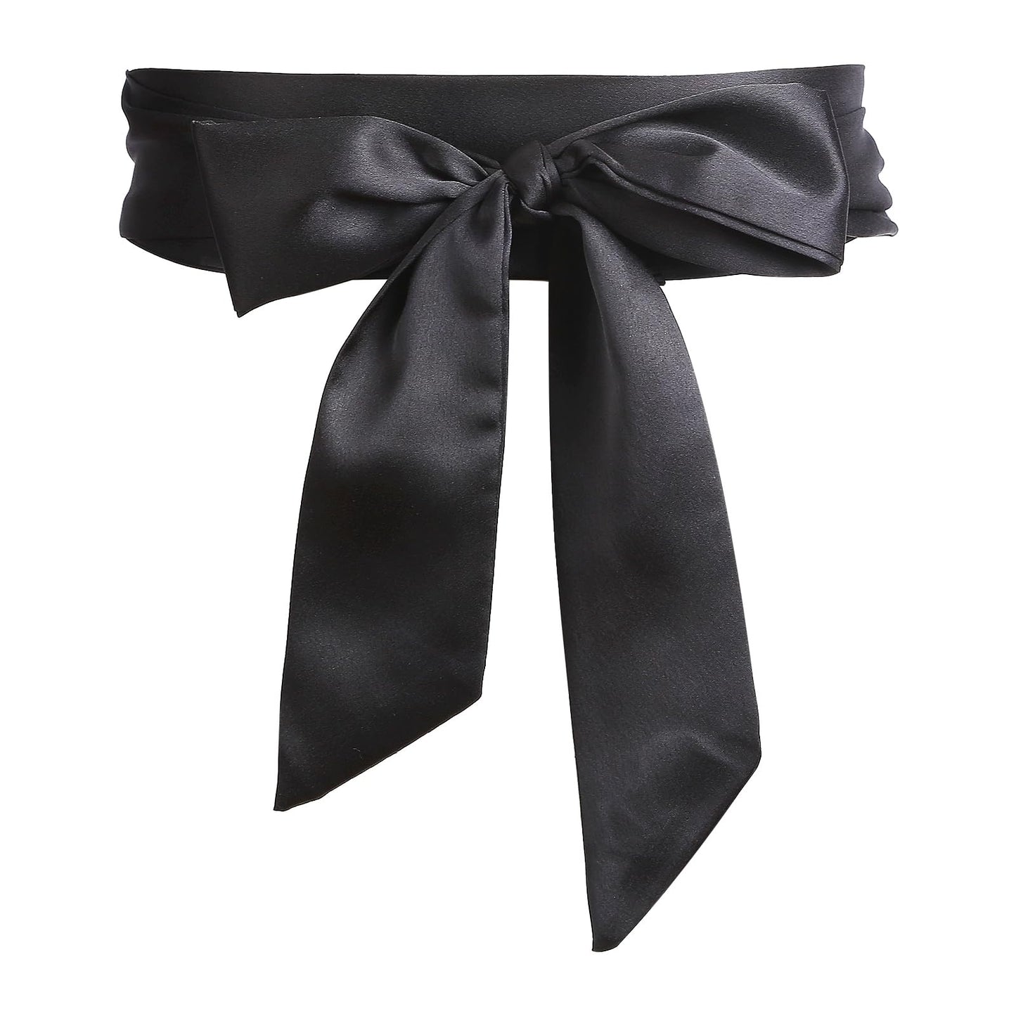 Lusofie Sash Belt for Bridal Double Side Satin Belt Smooth Dress Belt for Women Wedding Bridesmaid Bridal Belt(Black)