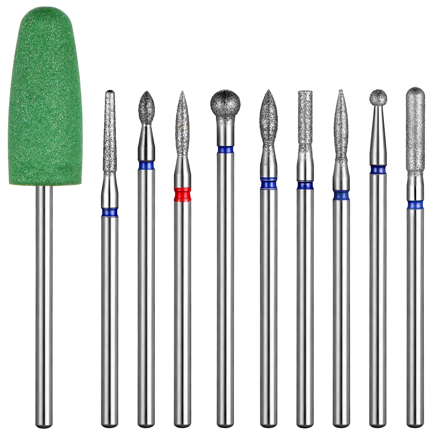 10Pcs Nail Drill Bit Russian Cuticle Removal Bits Electric Manicure Kit
