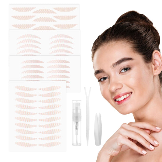 680Pcs Eyelid Lifter Strips Invisible Eyelid Tape 4 Types Waterproof Long-Lasting Double Eyelid Tape for Hooded,Heavy, Uneven,Mono-Eyelids