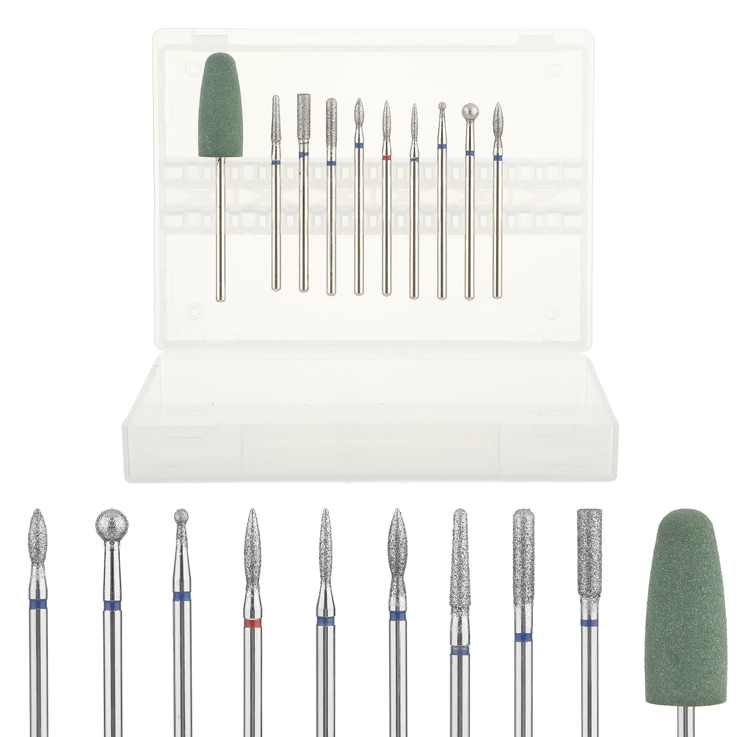 Lusofie 10PCS Nail Drill Bit Nail Bits Forelectric Nail File Russian Manicure Drill Bits Cuticle Remover Nail Products For Manicure Pedicure Home Salon Manicure People For Nail Tech