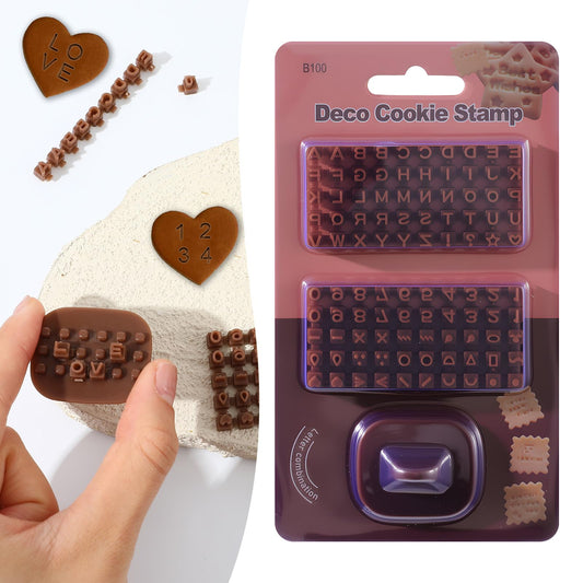 Letter Stamps for Clay Number Alphabet Pottery Stamp Cookie Cutter Small Embosser Clays Letter Stamps Press Polymer Clay Tools for Cake Baking