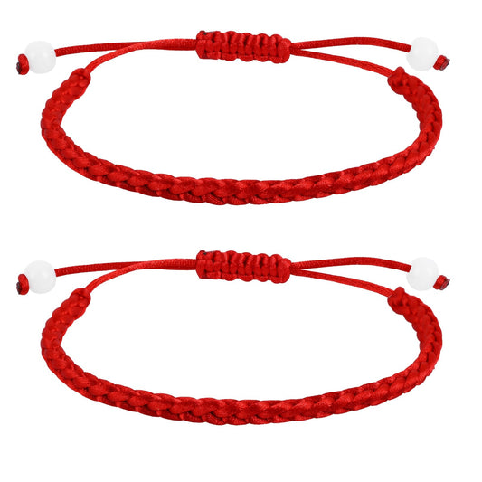 Red String Bracelet for Protection 2Pcs Kabbalah Red String Bracelet Adjustable Red Rope Bracelets for Women Men Mexican Bracelets Good Luck
