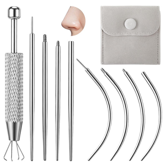 9 Pcs Piercing Taper Ball Grabber Tool Flat Back Earring Applicator Tool