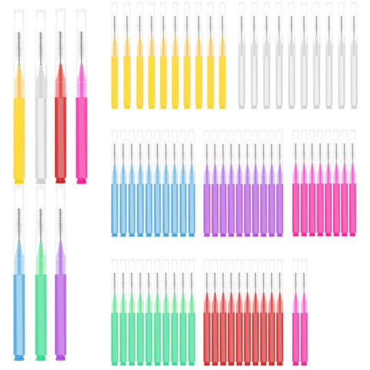 70Pcs Braces Brush for Cleaning Braces, Floss Picks Interdental Brushes Flossers for Braces Teeth Cleaning Kit Braces Toothpicks Flossing Head Cleaning Tool
