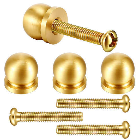 HaiFafafaing 4 Pcs Small Drawer Pulls - 1/2 Inch Diameter Gold Pulls - Small Drawer Knobs for Jewelry Box, Cabinet, Furniture