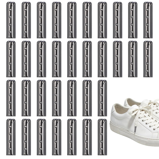 HaiFafafaing 60pcs Aglets for Shoelaces Metal Shoelace Tips Shoe Lace Ends Replacement Shoelace End Caps Shoe Lace Ends Tips for Sneakers Canvas Hoodies Beach Pants Shoestrings