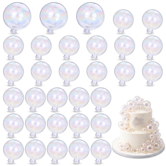 Lusofie 32pcs Bubble Cake Topper - Cake Ball Decorations for Birthday