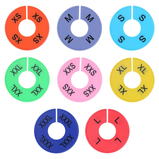 8Pcs Clothing Size Dividers, Plastic Size Markers for Clothing Racks