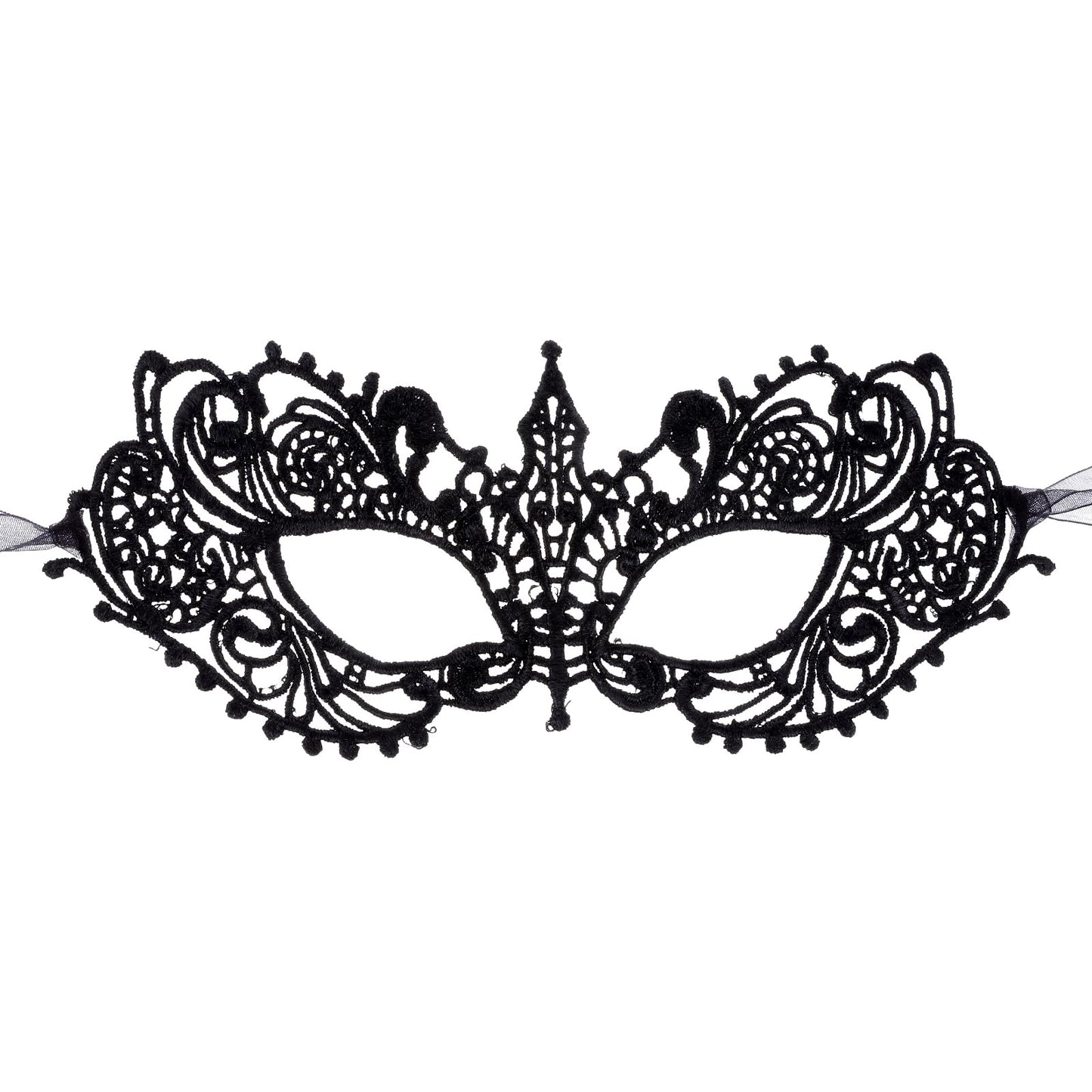 HekouJiub Black Masquerade Mask for Women Venetian Halloween Masks Masquerade Party Lace Eye Mask Black Mascarade Masks for Women Costume Party Prom Ball Wedding Carnivals Christmas Halloween Cosplay