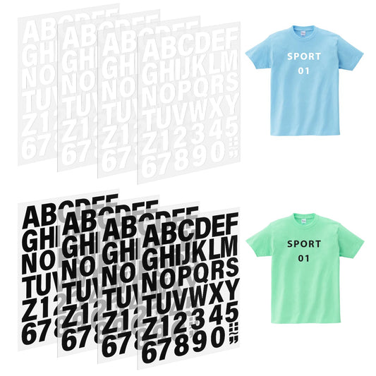 8 Sheets Iron on Letters and Numbers 1.5 Inch Iron on Letters for Clothes Heat Transfer Numbers with A-Z 0-9 Iron on Transfers for Fabric Clothing T-Shirt Printing DIY