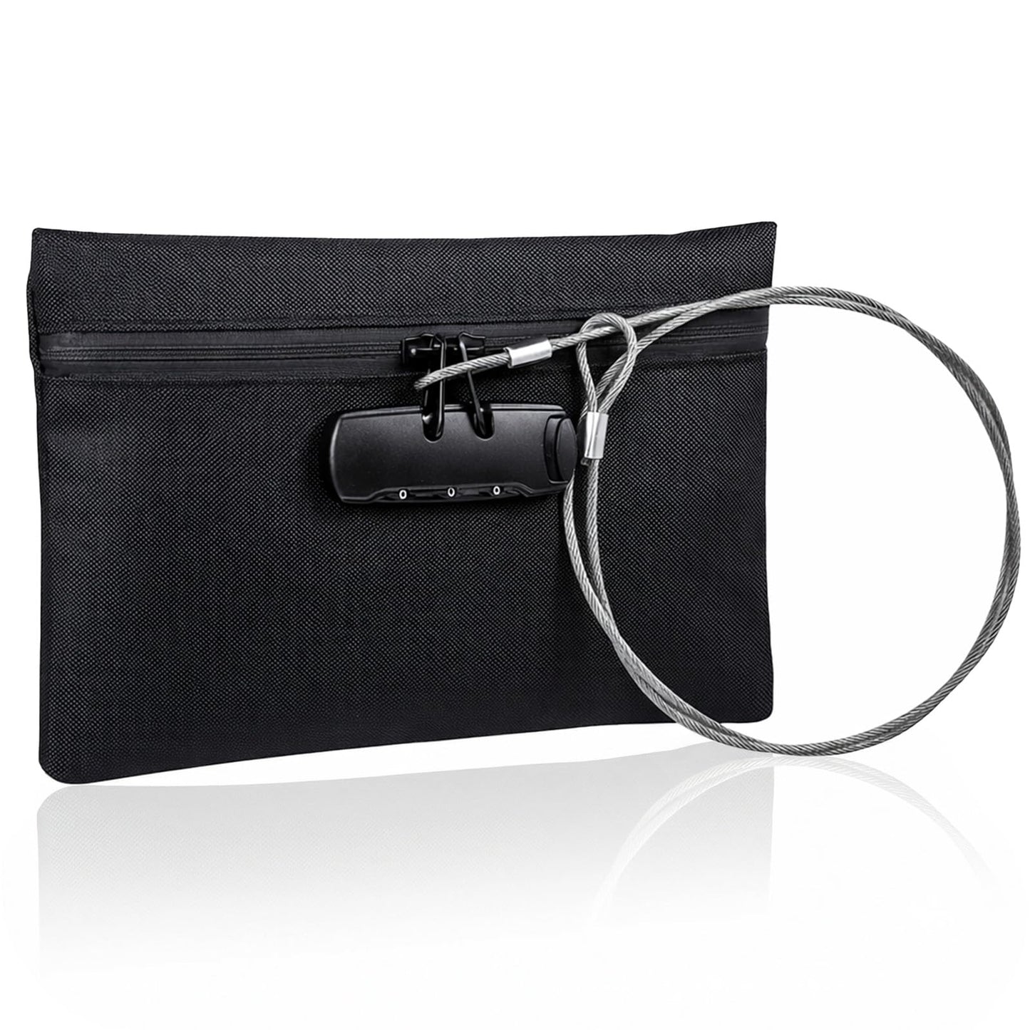Beach Money Bag with Lock and Steel Cable Security Notary Bag with Lock
